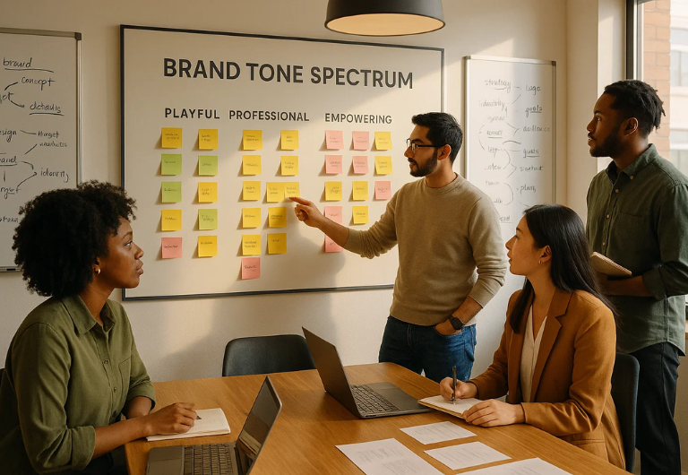 Visual guide to brand tone and communication style – Octopus Marketing