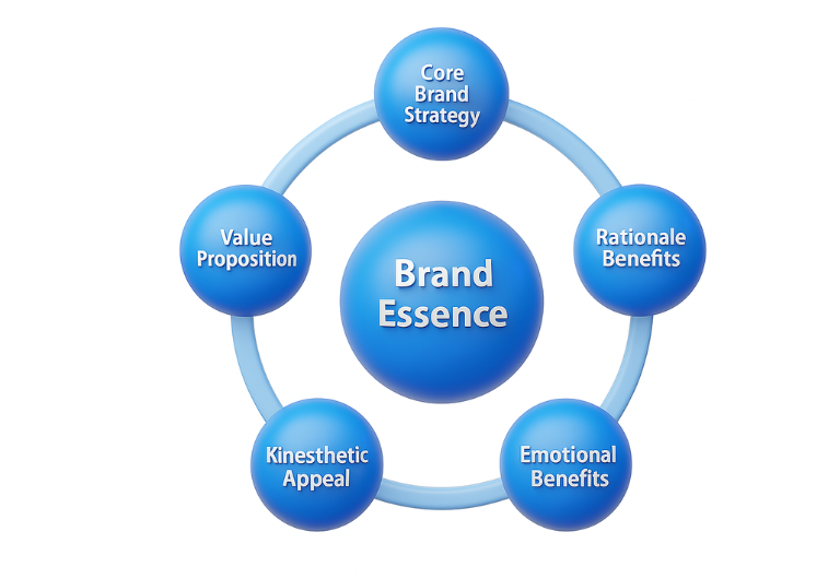 Visual representation of brand essence elements – Octopus Marketing
