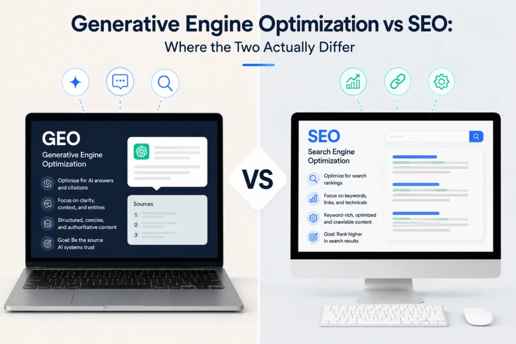 Generative Engine Optimization vs SEO: Where the Two Actually Differ